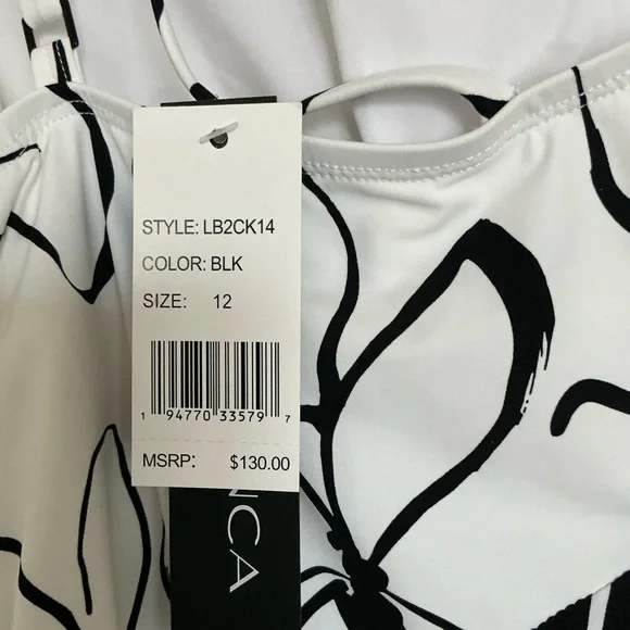 La Blanca Black and White One Piece Swimsuit - Picture 5 of 11